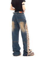 Ripped Denim Trousers For Men And Women

