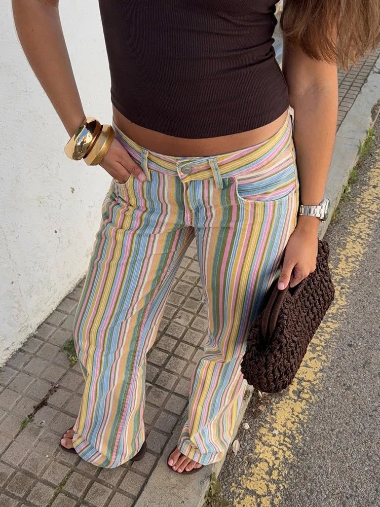 Velora Striped Summer Pants