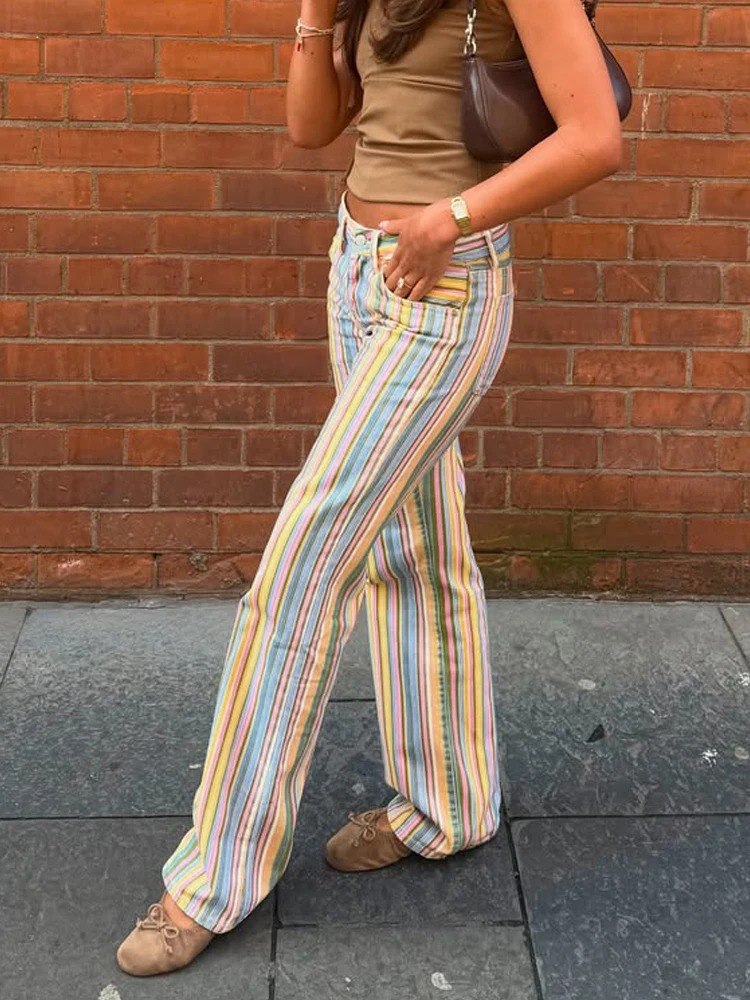 Velora Striped Summer Pants